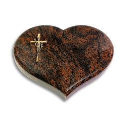 Grabkissen Coeur/Aruba Kreuz/Ähren (Bronze)