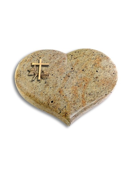 Grabkissen Coeur/Kashmir Kreuz 1 (Bronze)