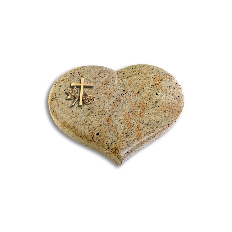 Grabkissen Coeur/Kashmir Kreuz 1 (Bronze)