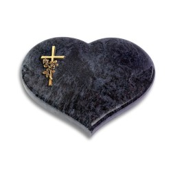 Grabkissen Coeur/Orion Kreuz/Rose (Bronze)