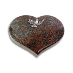 Grabkissen Coeur/Paradiso Taube (Alu)