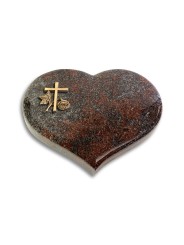 Grabkissen Coeur/Paradiso Kreuz 1 (Bronze)