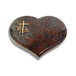 Grabkissen Coeur/Paradiso Kreuz 1 (Bronze)