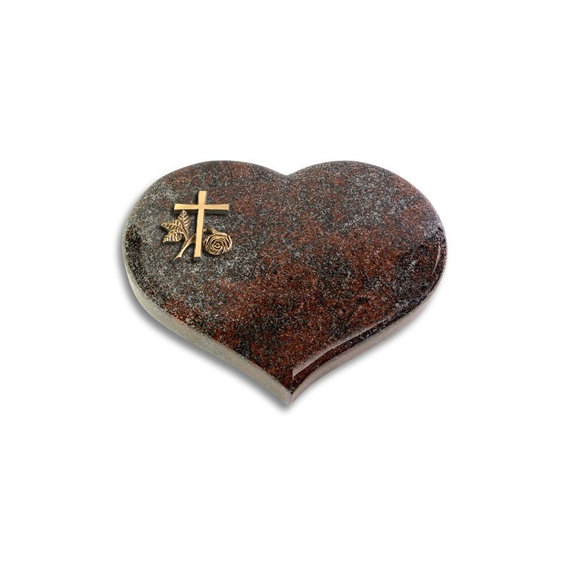 Grabkissen Coeur/Paradiso Kreuz 1 (Bronze)