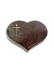 Grabkissen Coeur/Paradiso Kreuz/Ähren (Bronze)