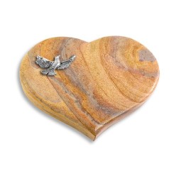 Grabkissen Coeur/Rainbow Taube (Alu)