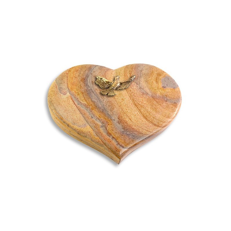 Grabkissen Coeur/Rainbow Taube (Bronze)