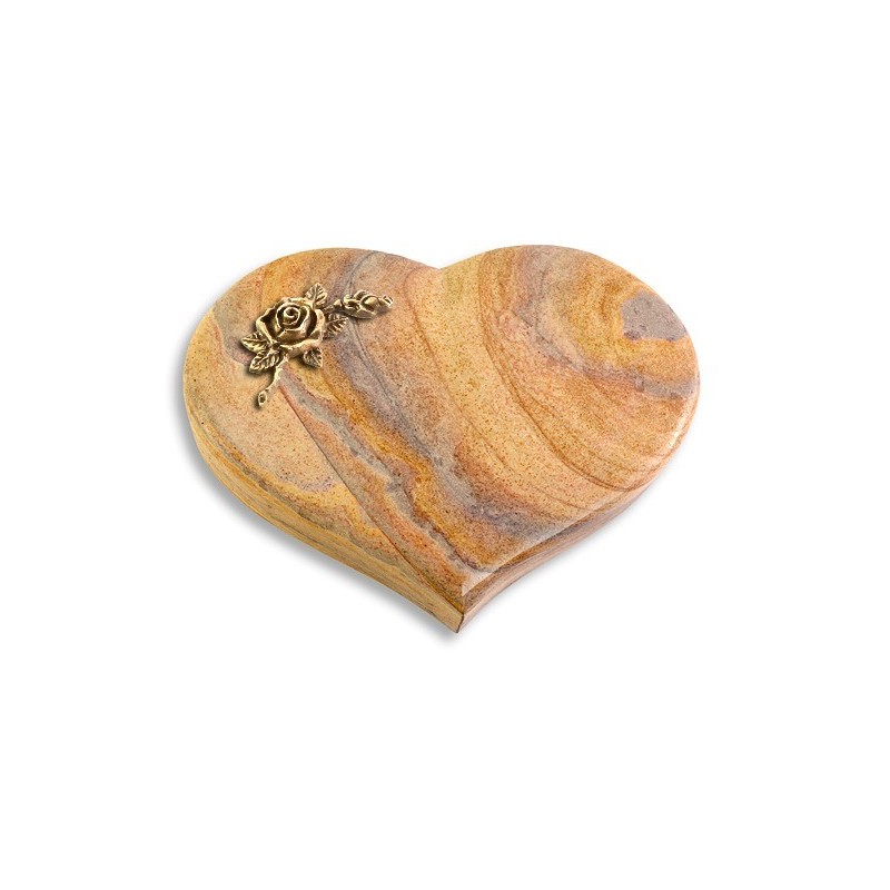 Grabkissen Coeur/Rainbow Rose 1 (Bronze)