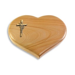 Grabkissen Coeur/Woodland Kreuz/Ähren (Bronze)