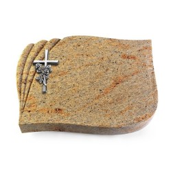 Grabkissen Eterna/New-Kashmir Kreuz/Rose (Alu)