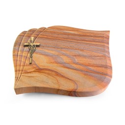 Grabkissen Eterna/Rainbow Kreuz/Ähren (Bronze)