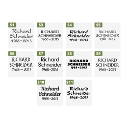 Grabplatte Paradiso/Folio Herzen (Alu)