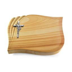 Grabkissen Eterna/Woodland Kreuz/Ähren (Alu)
