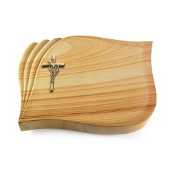 Grabkissen Eterna/Woodland Kreuz/Ähren (Bronze)
