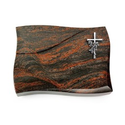 Grabkissen Firenze/Aruba Kreuz/Rose (Alu)