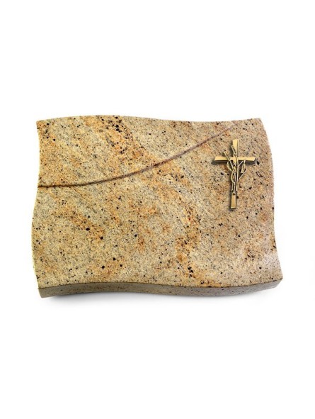 Grabkissen Firenze/Kashmir Kreuz/Ähren (Bronze)