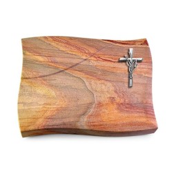 Grabkissen Firenze/Rainbow Kreuz/Ähren (Alu)