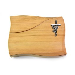 Grabkissen Firenze/Woodland Kreuz/Rose (Alu)