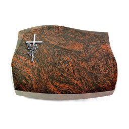 Grabkissen Galaxie/Aruba Kreuz/Rosen (Alu)