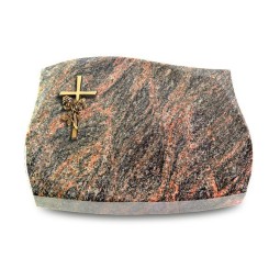Grabkissen Galaxie/Himalaya Kreuz/ Rose (Bronze)