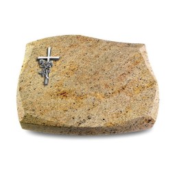 Grabkissen Galaxie/Kashmir Kreuz/ Rosen (Alu)