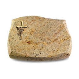 Grabkissen Galaxie/Kashmir Kreuz/ Rose (Bronze)