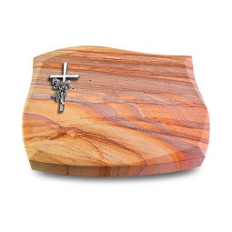 Grabkissen Galaxie/Rainbow Kreuz/Rosen (Alu)