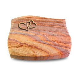 Grabkissen Galaxie/Rainbow Herzen (Bronze)