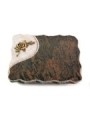 Grabplatte Barap Folio Rose 1 (Bronze)
