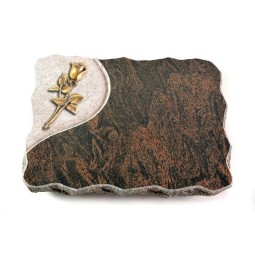Grabplatte Barap Folio Rose 8 (Bronze)
