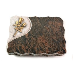 Grabplatte Barap Folio Rose 11 (Bronze)