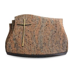 Grabkissen Liberty/Raw-Silk Kreuz 2 (Bronze)