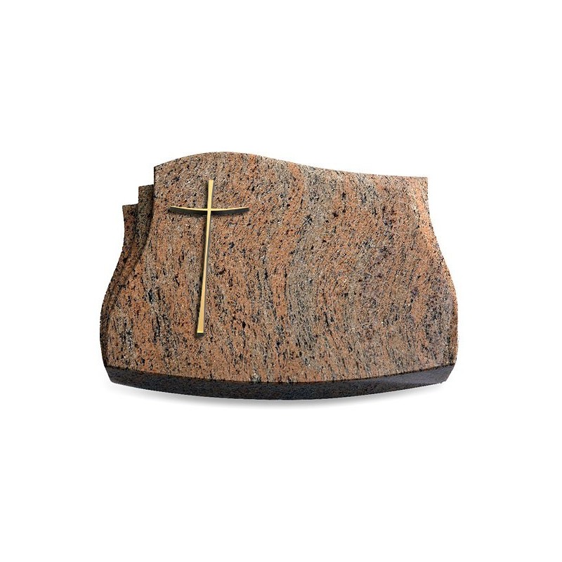 Grabkissen Liberty/Raw-Silk Kreuz 2 (Bronze)