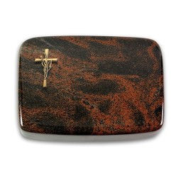 Grabkissen Linea/Aruba Kreuz/Ähren (Bronze)