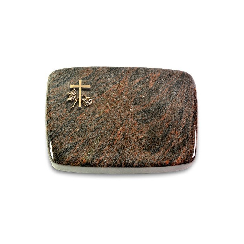 Grabkissen Linea/Himalaya Kreuz 1 (Bronze)