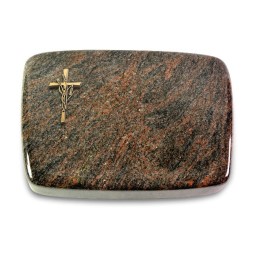 Grabkissen Linea/Himalaya Kreuz/Ähren (Bronze)