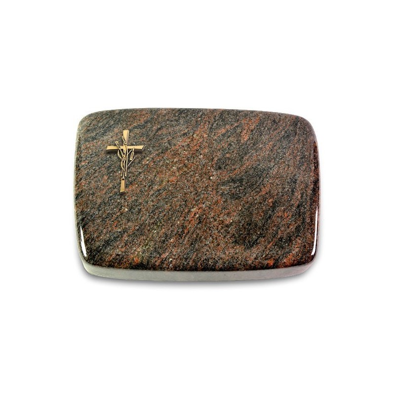 Grabkissen Linea/Himalaya Kreuz/Ähren (Bronze)