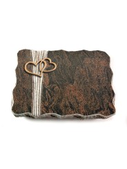 Grabplatte Barap Strikt Herzen (Bronze)