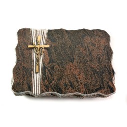Grabplatte Barap Strikt Kreuz/Ähren (Bronze)