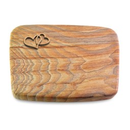 Grabkissen Linea/Rainbow Herzen (Bronze)