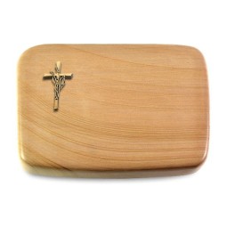 Grabkissen Linea/Woodland Kreuz/Ähren (Bronze)