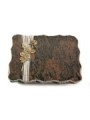 Grabplatte Barap Strikt Rose 13 (Bronze)