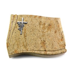 Grabkissen Memory/Kashmir Kreuz/Rose (Alu)