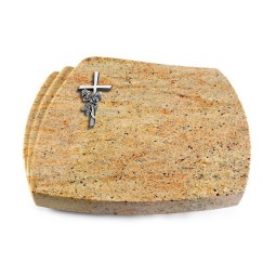 Grabkissen Paris/Kashmir Kreuz/Rose (Alu)