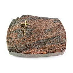 Grabkissen Paris/Paradiso Kreuz/Rose (Bronze)