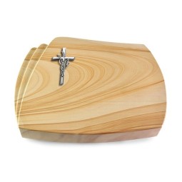 Grabkissen Paris/Woodland Kreuz/Ähren (Alu)