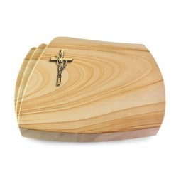 Grabkissen Paris/Woodland Kreuz/Ähren (Bronze)