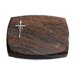 Grabkissen Roma/Multicolor-Rot Kreuz/Ähren (Alu)