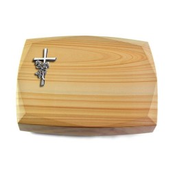 Grabkissen Roma/Woodland Kreuz/Rose (Alu)