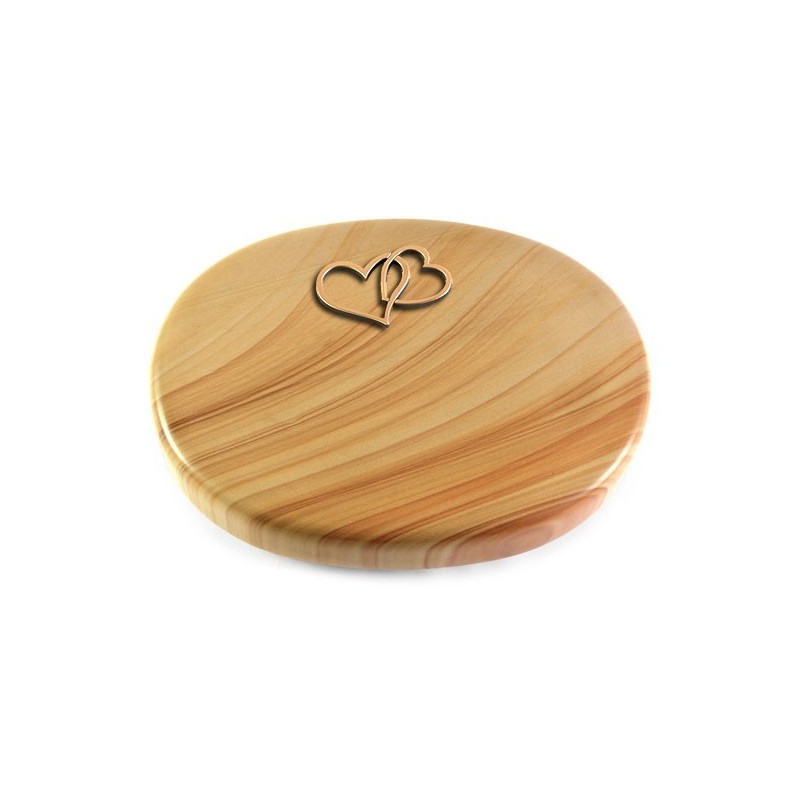 Grabkissen Rondo/Woodland Herzen (Bronze)